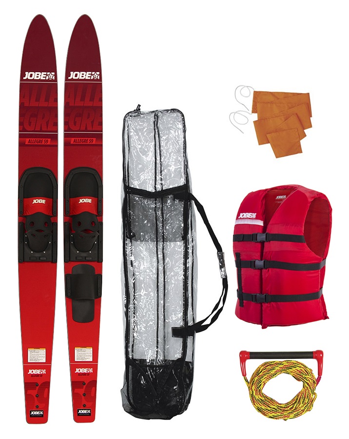 Jobe Allegre Combo Water Ski Package, 67" Red 2018